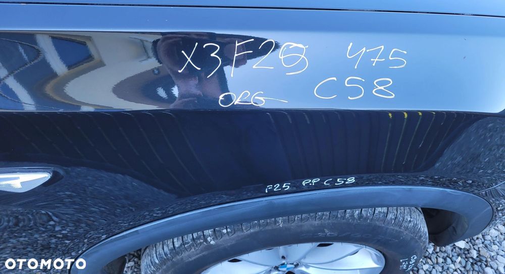 BŁOTNIK PRAWY PRZÓD PRZEDNI BMW X3 F25 475 BLACK SAPPHIRE ORG LAKIER C58 - 3
