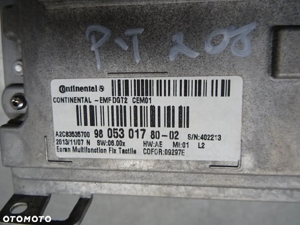 PEUGEOT 208 I 12-15 1.2B RADIO NAWIGACJA WYŚWIETLACZ 9806730080 A2C35035800 - 5