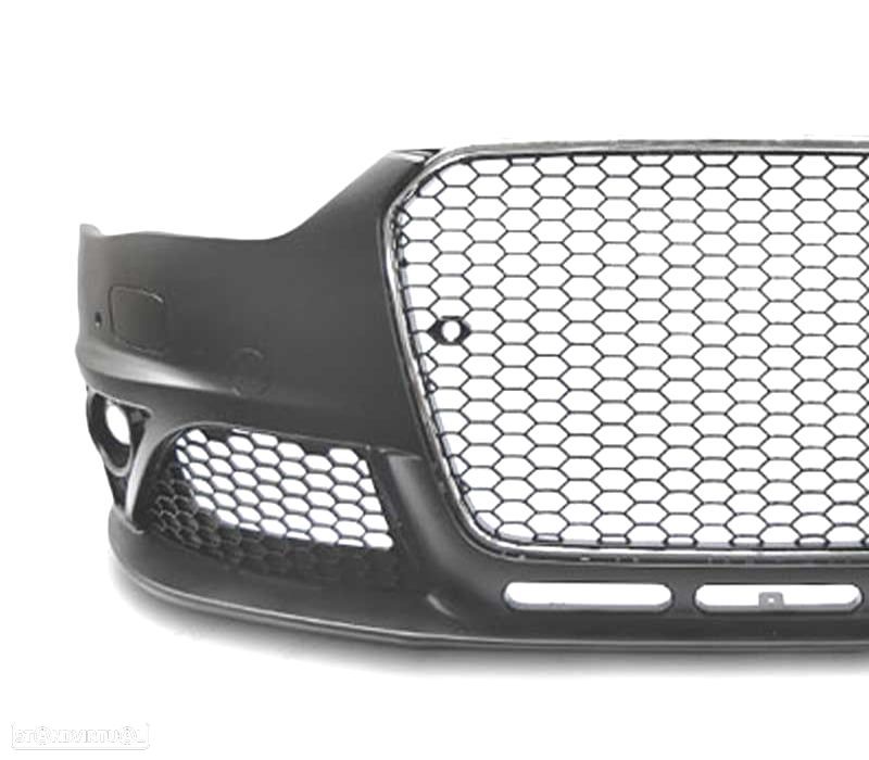 PARACHOQUES FRONTAL SEM FAROIS DE NEVOEIRO AUDI A4 B8 11-15 PDC SRA LOOK RS GRELHA CROMADA - 5