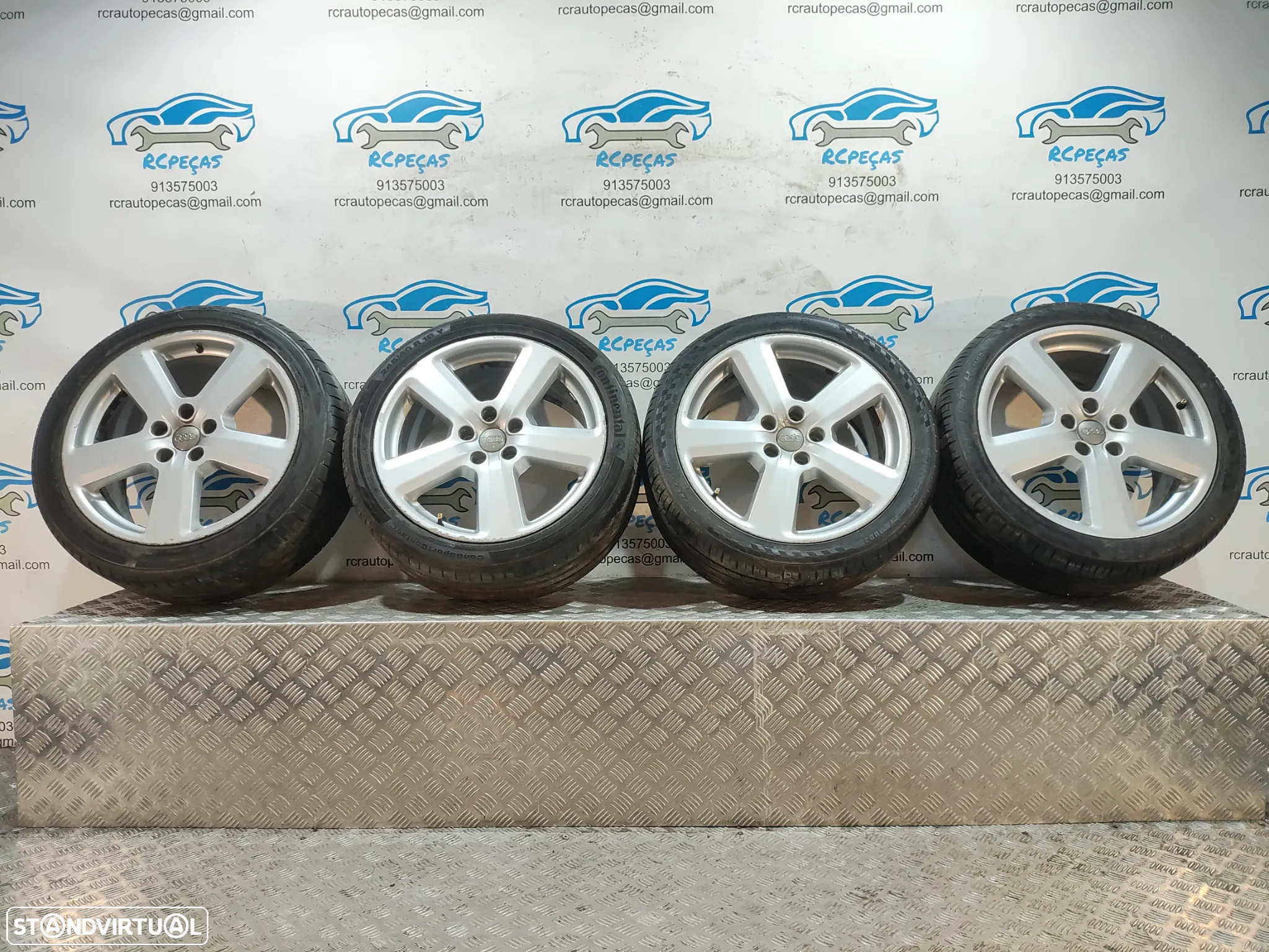 - Conjunto Jantes 18 Ronal Originais Audi A4 B7 S-Line S Line 8J ET43 5x112 - 11