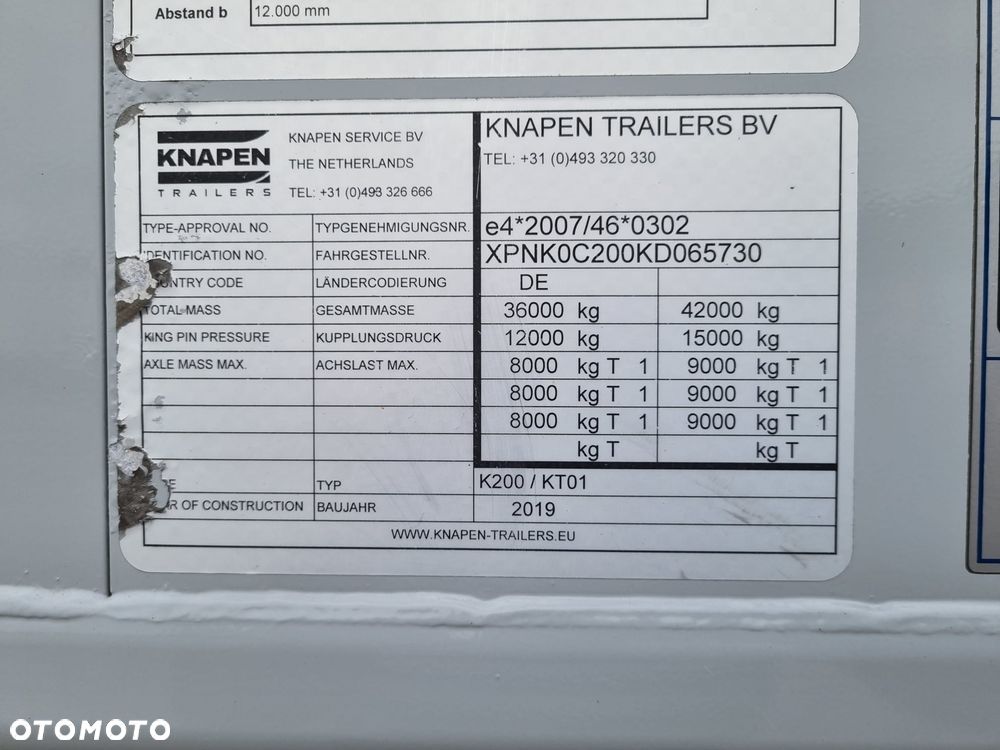 Knapen K200 Ruchoma podłoga 92m3 Podłoga 10 mm 2019 rok - 14