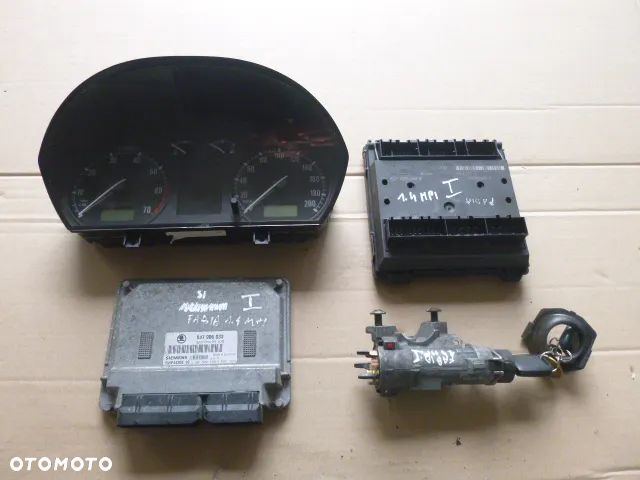 ZESTAW STARTOWY KOMPUTER STACYJKA IMMOBILIZER LICZNIK SKODA FABIA I 1.4 MPI - 1