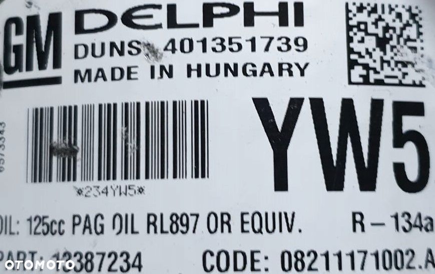 OPEL KOMPRESOR YW5 13387232 - PO REGENERACJI - 1