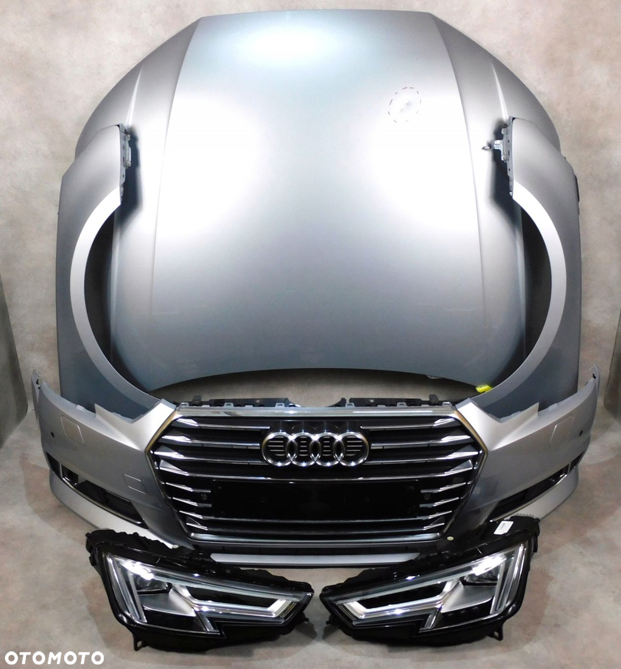 AUDI A4 B9 8W PRZÓD ZDERZAK LAMPY MASKA BŁOTNIKI FULL LED LZ7G - 2