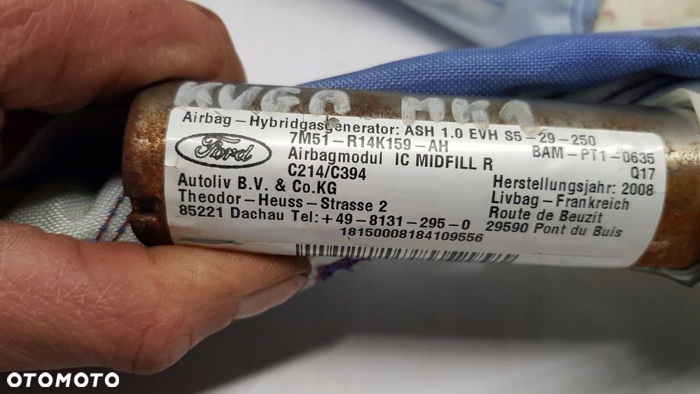 kurtyna prawa lewa Ford Kuga mk1 - 5