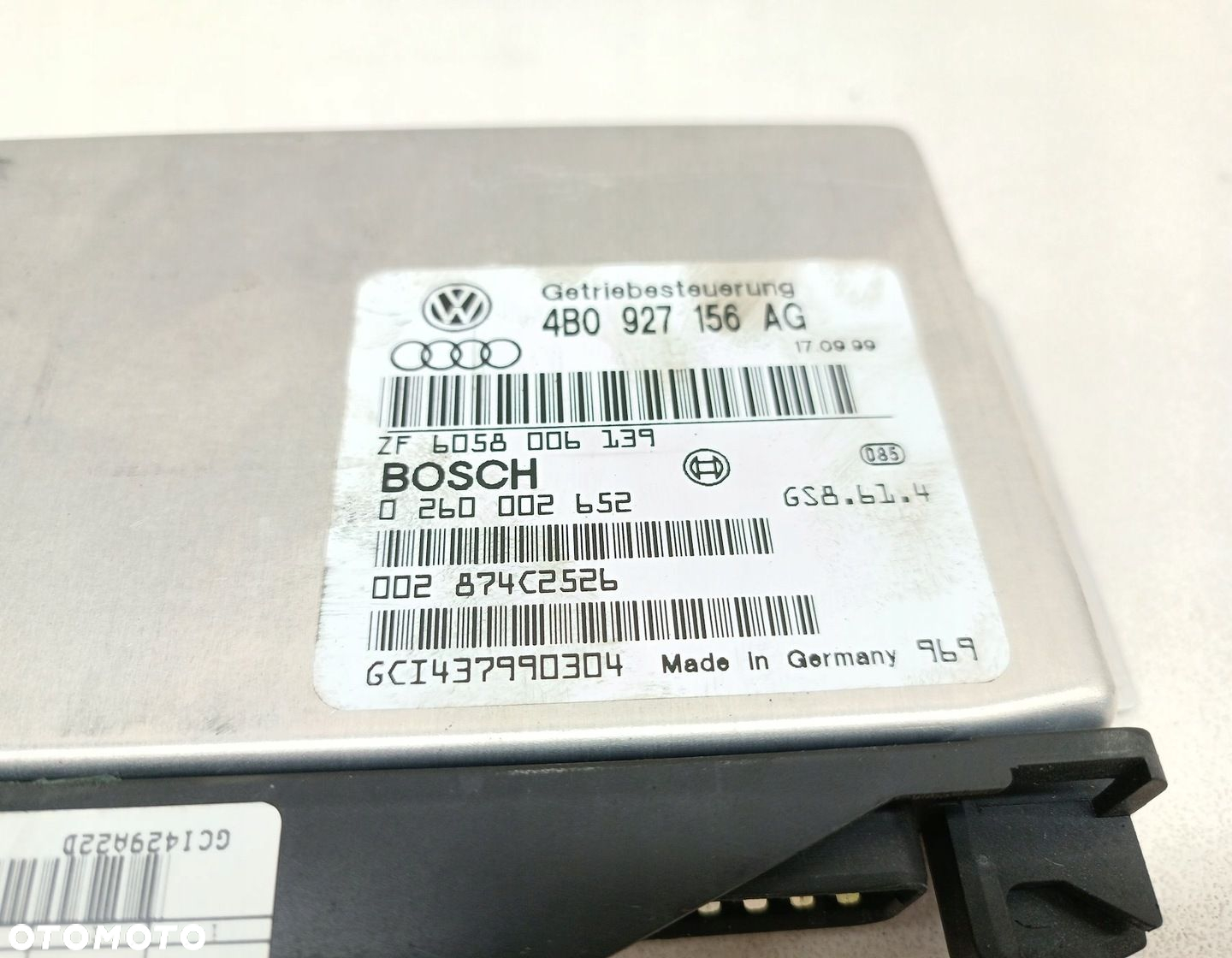 STEROWNIK SKRZYNI BIEGÓW AUDI A6 C5 4B0927156AG - 3