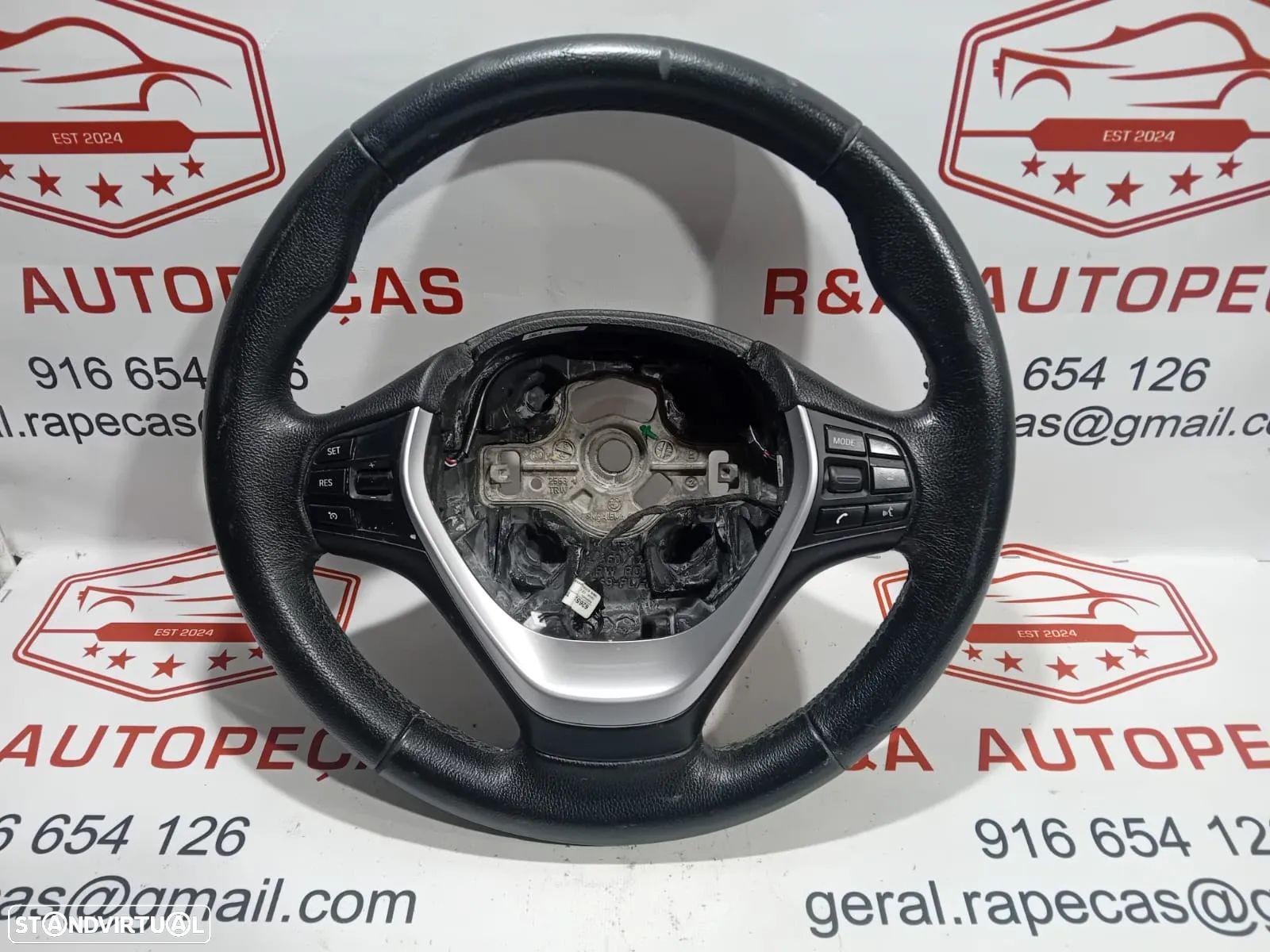 Volante Sem Airbag BMW Série 1 / 3 F20 F21 F30 F31 com Cromado Original - 1