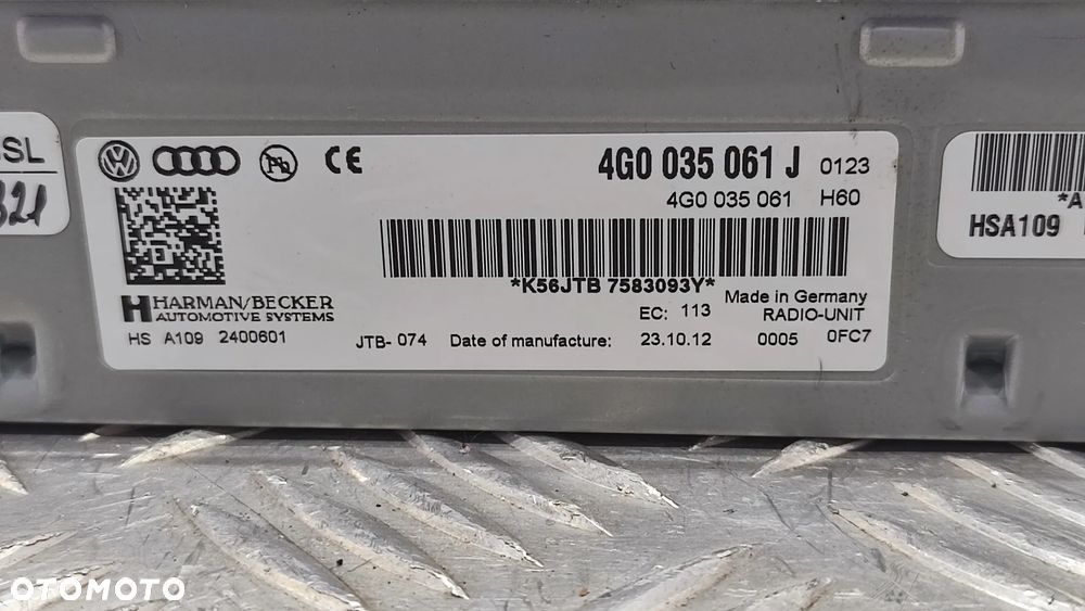 VW TOUAREG 7P 10-18R RADIO TUNER RADIOWY 4G0035061J 4G0035061 J - 5