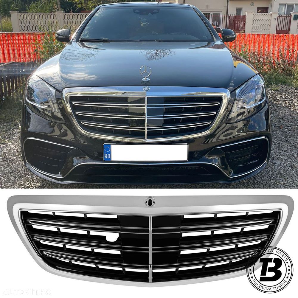 Grila compatibila cu Mercedes S-Class W222 S63 Design cu Distronic - 1