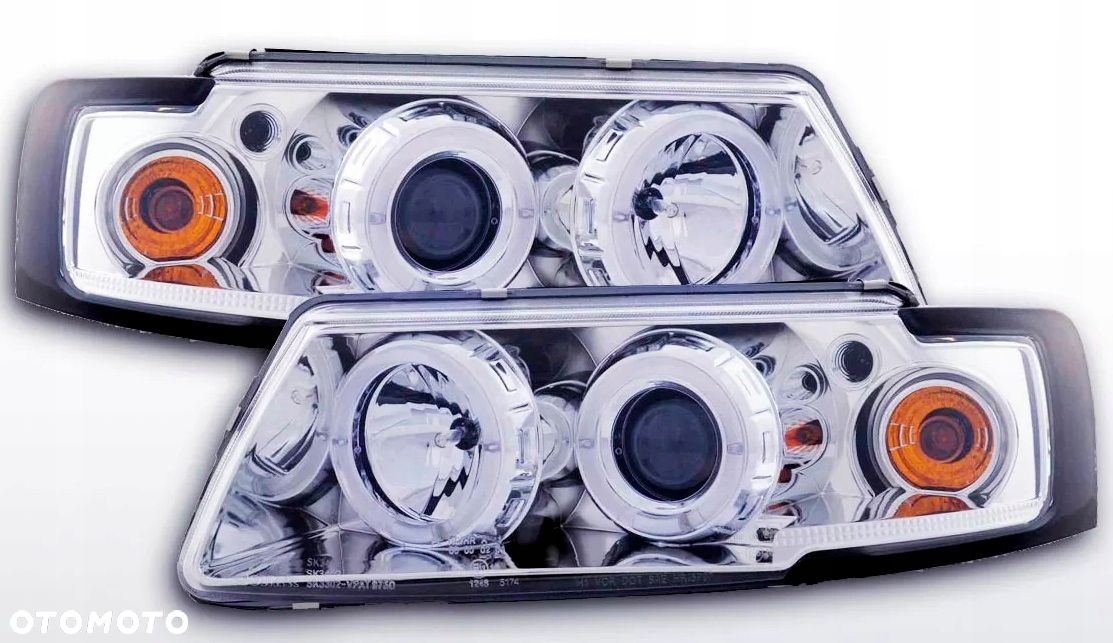 Reflektory Lampy kpl Ringi Angel Eyes Led Tuning VW Passat B5 3b 1996-2000 - 3