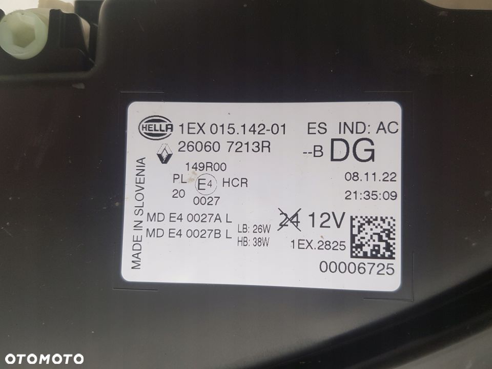 Renault E-Tech Megane V Full Led Lewa Nowa Oryginał 260607213R - 6