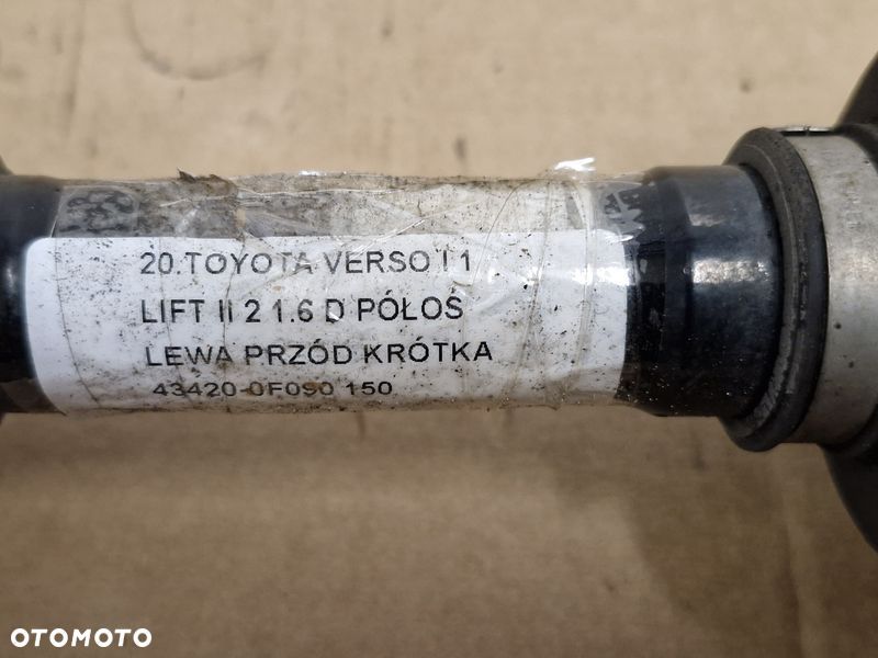 TOYOTA VERSO 1 I LIFT 1.6 D PÓŁOŚ LEWY PRZÓD LEWA PRZEDNIA KRÓTKA 43420-0F090 - 4