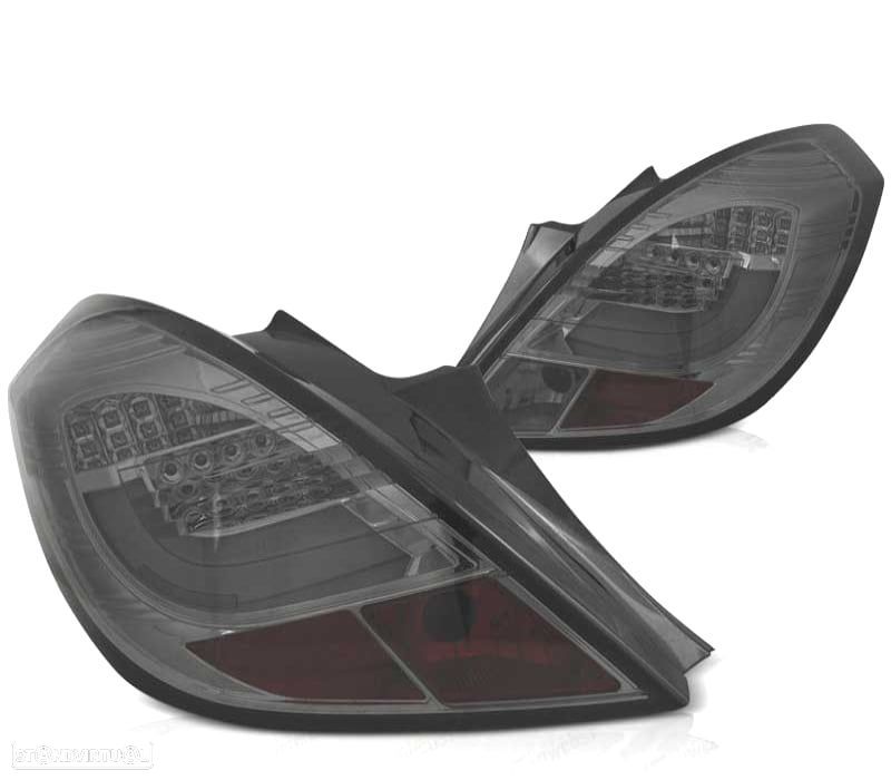 FAROLINS TRASEIROS OPEL CORSA D 3P 06-11 LED VERMELHO ESCURECIDO - 5