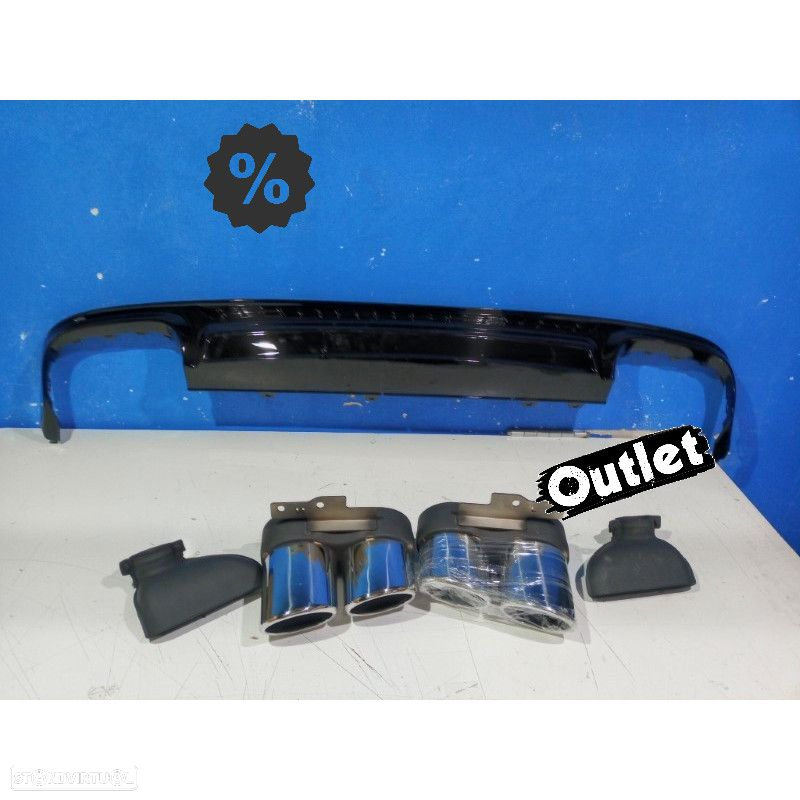 C012388C1 DIFUSOR AUDI A6 S-LINE 19- LOOK S6 + PONTEIRAS DE ESCAPE CROMADO - 8