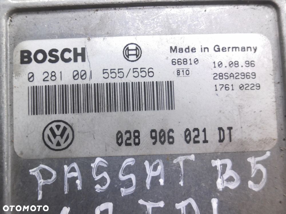 VW PASSAT B5 1.9TDI ECU STEROWNIK SILNIKA KOMPUTER 028906021DT 0281001555/556 VOLKSWAGEN + WTYCZKA INSTALACJA   POSIADAM 2 SZT - 4