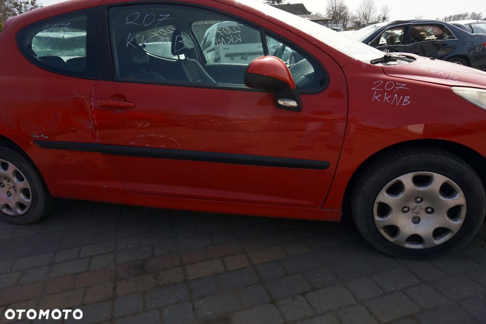 DRZWI PRZEDNIE PRAWE 207  3D HB KKNB  CZERWONY PEUGEOT 2006-2009 - 4