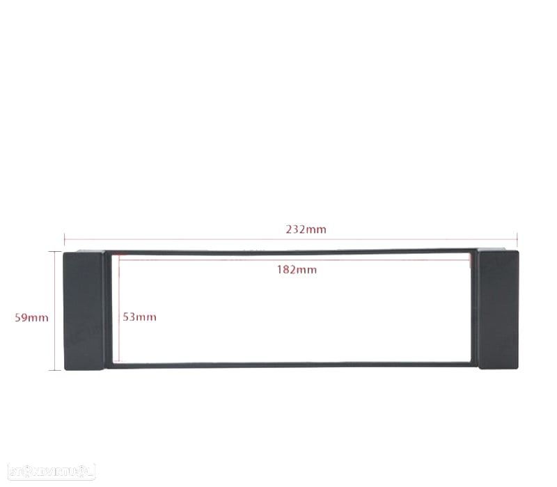 MOLDURA ADAPTADOR PRETO PARA RADIO 1-DIN PARA AUDI A3 8L A6 4B SEAT LEON TOLEDO FIAT SCUDO - 2