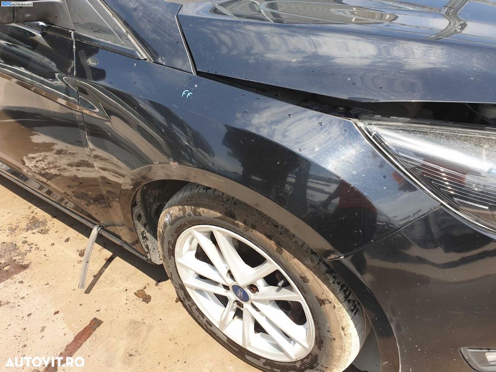 Aripa Dreapta Fata cu Inceput de Rugina Ford Focus 3 FL Facelift 2014 - 2018 Culoare FF Panther Black [K6409] - 2