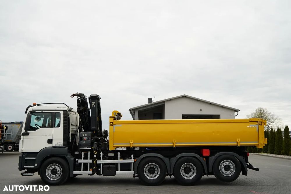 MAN TGS 32.400 / 8x4 / TRIDEM / BASCULATOR DUPLĂT / HIDRODECKER / BORDMATIC + HIAB 188 E-3D HDS / ROTATOR / PILOT / EURO 6 - 11