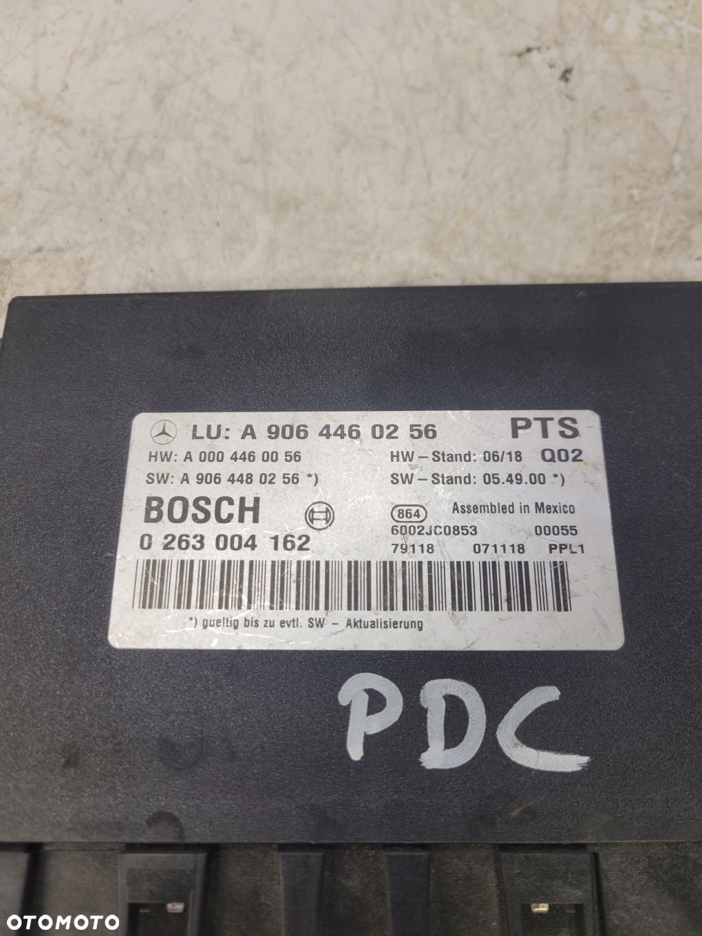 STEROWNIK PDC PARKTRONIK SPRINTER A9064460256 - 4