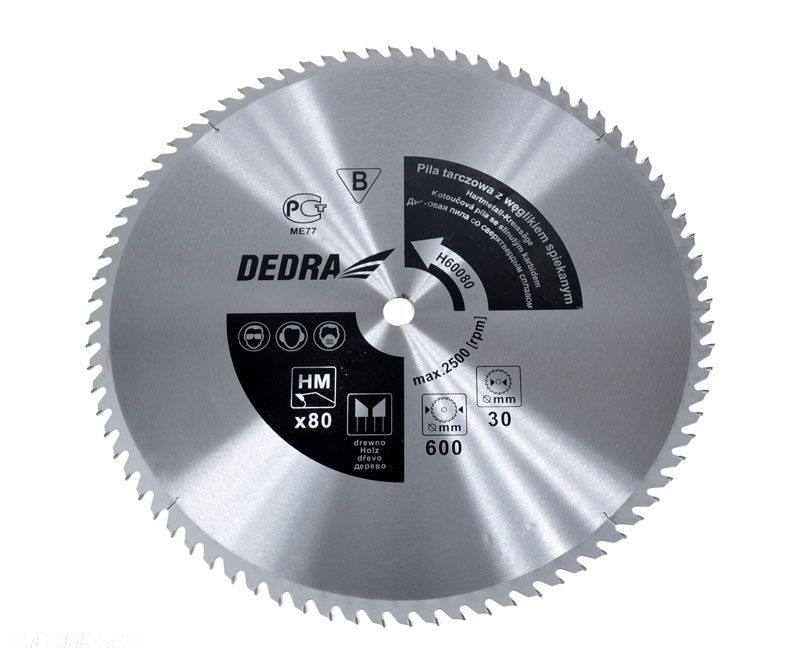 Piła tarczowa do drewna 100z śr.400x30mm dedra H400100 - 6