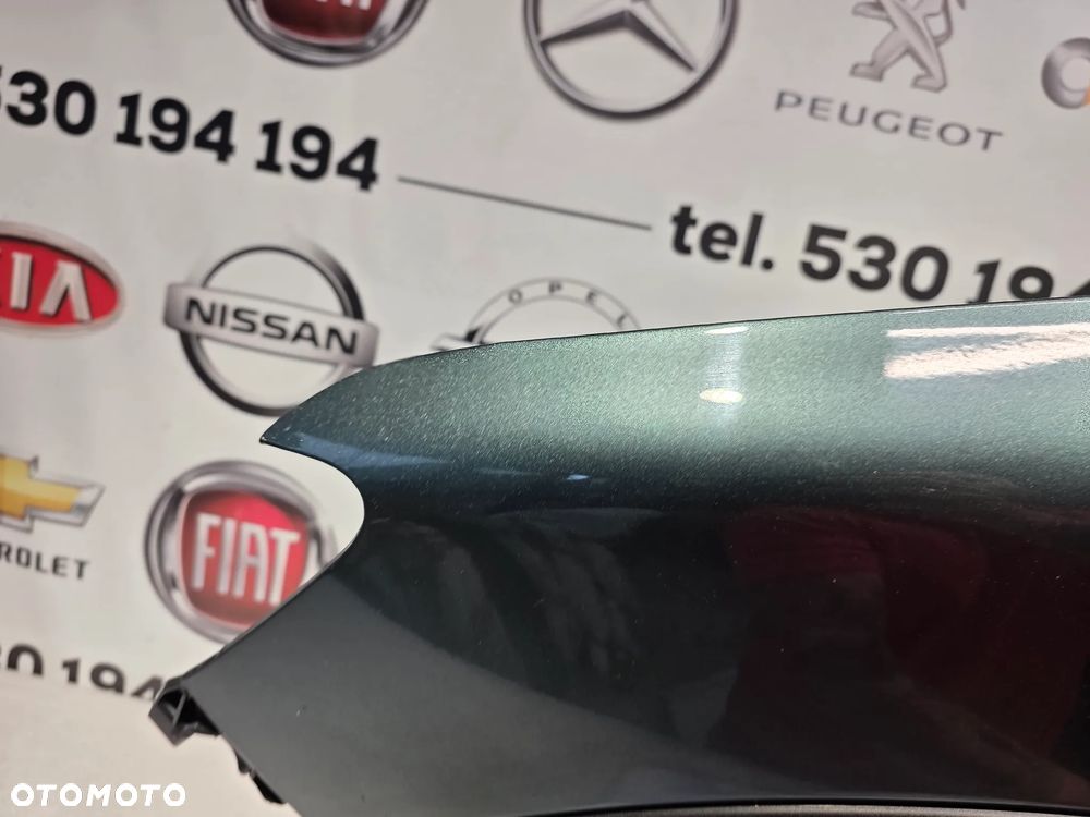 DACIA SANDERO III STEPWAY 20- LEWY BARDZO ŁADNY LEWY BŁOTNIK PRZEDNI PRZÓD + LISTWA + ŚLIZG CIEMNOZIELONY METALIK NR AUKCJI BŁ318 - 10