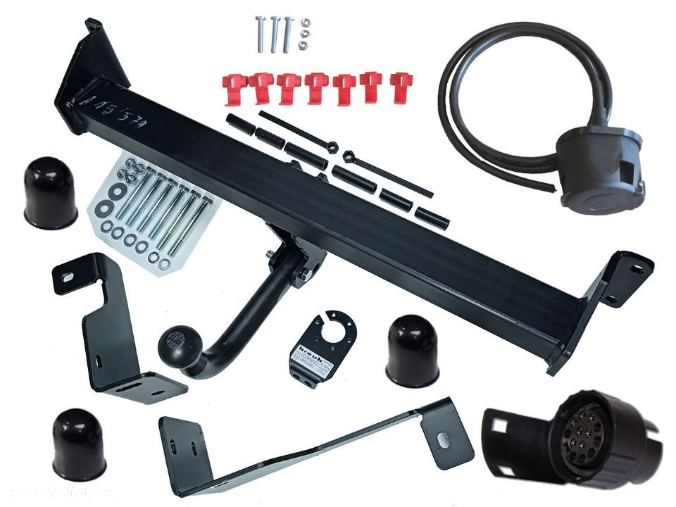 OPEL COMBO C 3 III od 2001 do 2012 HAK HOLOWNICZY + WIĄZKA + GNIAZDO 7 PIN + ADAPTER 7/13P - 2