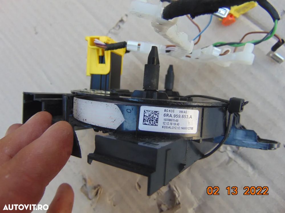 Spirala Volan VW t-Roc Polo 6R skoda Kamiq seat Arona Ibiza Nivus T Cross senzor unghi volan banda - 3