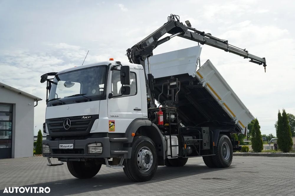Mercedes-Benz AXOR 1833 / 4x2 / BASCULATOR 3 LATE + HDS HIAB 122 / HYDROBRA / MANUAL / - 2