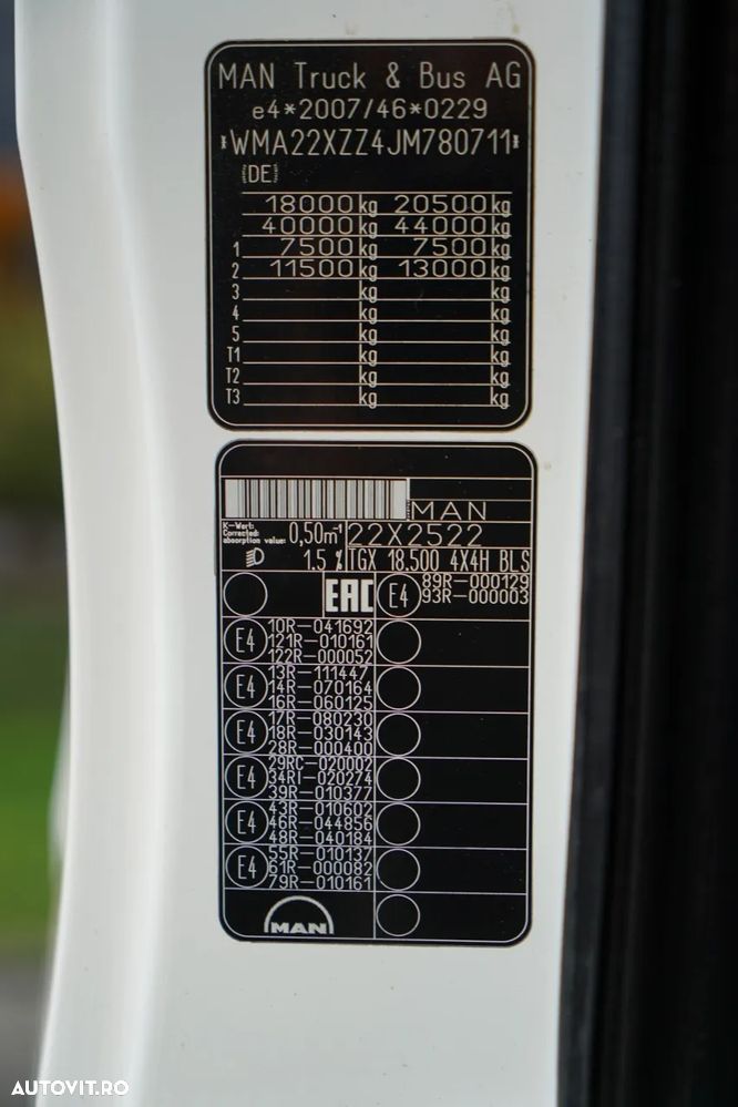 MAN TGX 18.500 / 4x4 / HIDRAULICĂ / HYDRODRIVE / NAVI RIO / EURO 6 / - 39