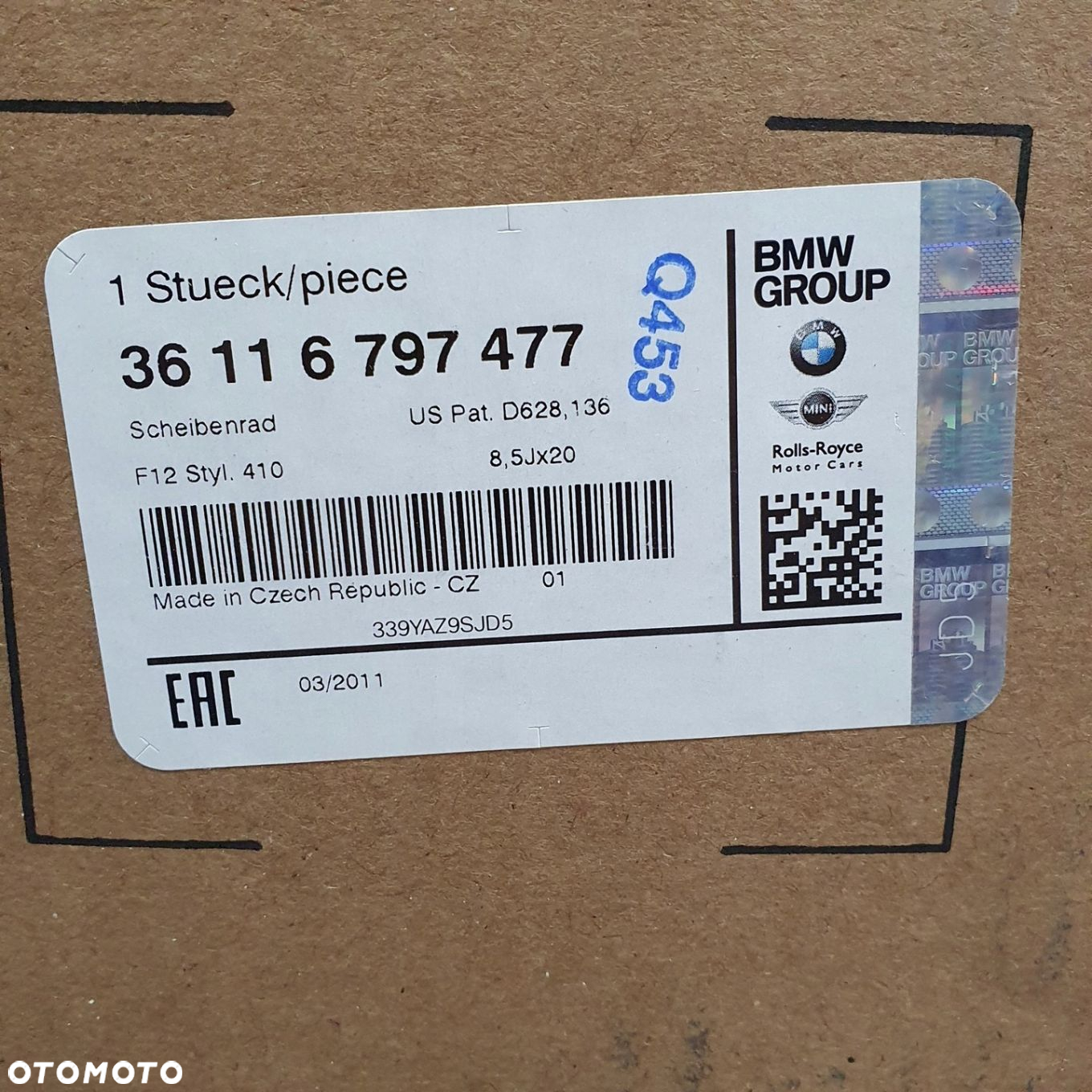 20 ORYGINAŁ BMW 6 Gran Coupe F06 Styling 410 Nowe - 6