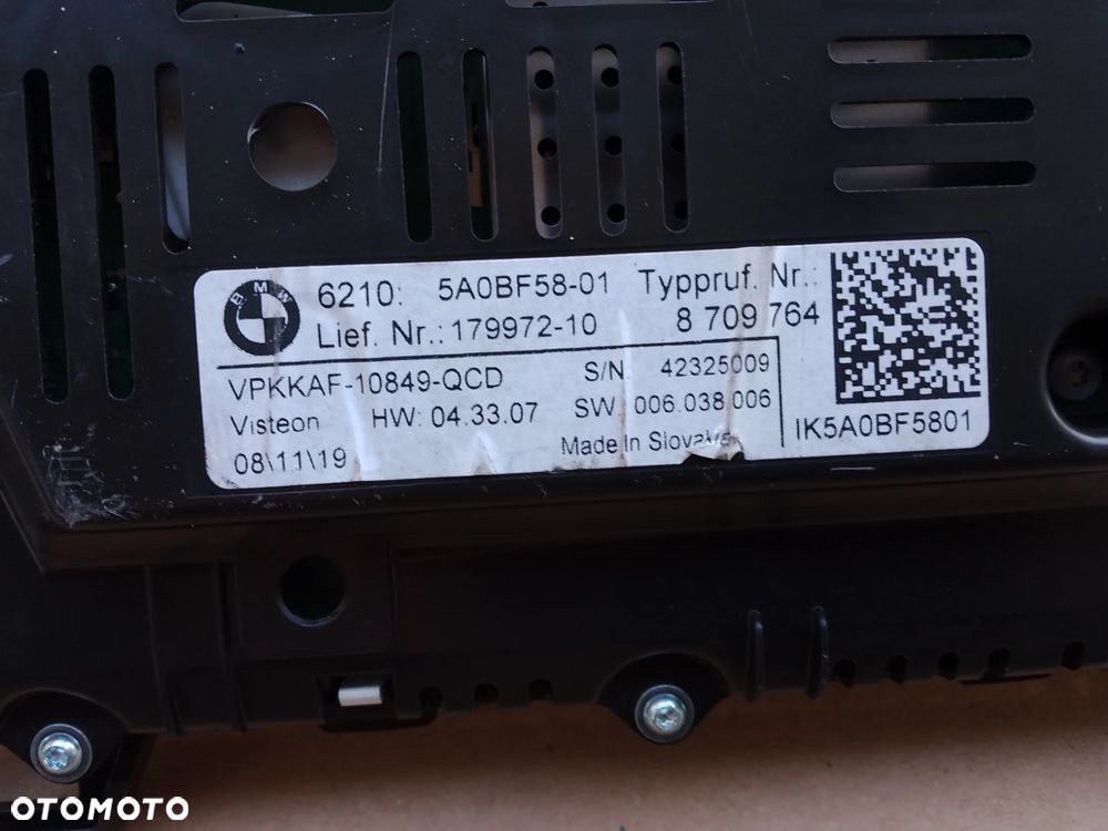 LICZNIK ZEGARY ZEGAR VIRTUAL LED BMW F40 8709764 5A305A5 - 11