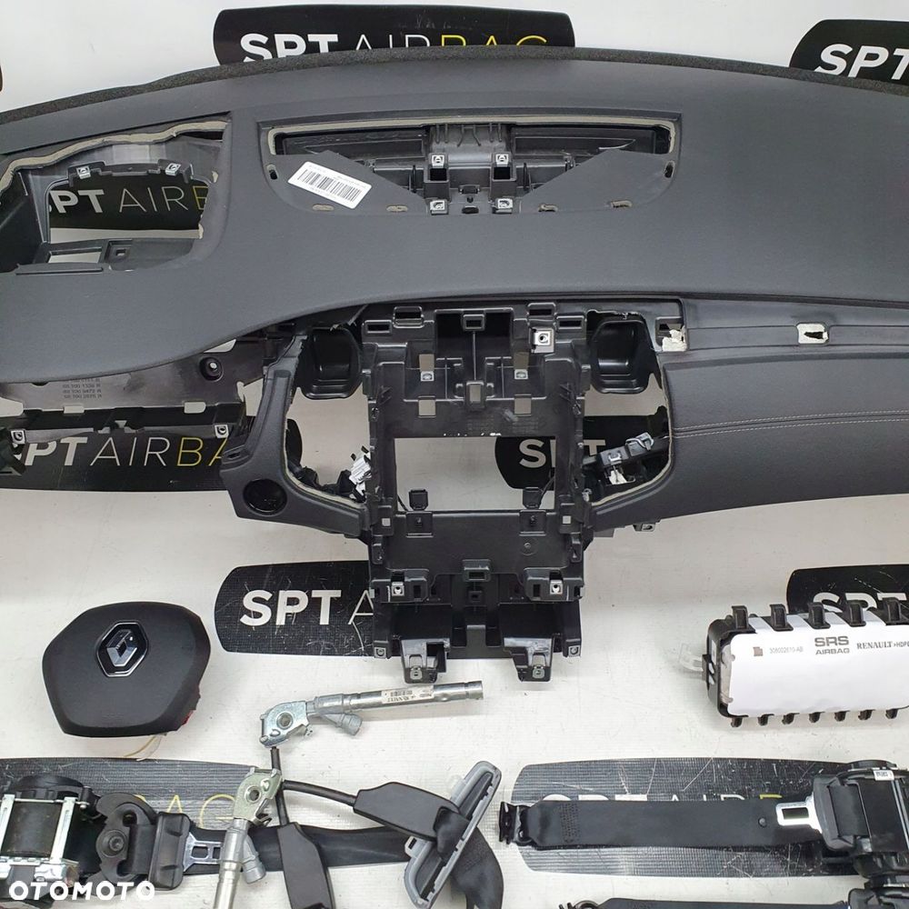 RENAULT TALISMAN DESKA ROZDZIELCZA KONSOLA KOKPIT PODUSZKI AIRBAG AIR BAG PASY KIT SET - 3