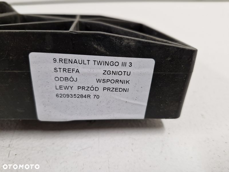 renault twingo iii 3 strefa zgniotu odbój wspornik lewy przód przedni 620935284r - 4