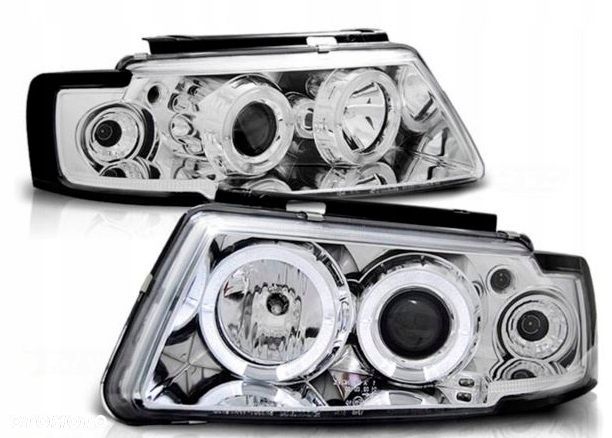 Reflektory Lampy kpl Ringi Angel Eyes Led Tuning VW Passat B5 3b 1996-2000 - 3