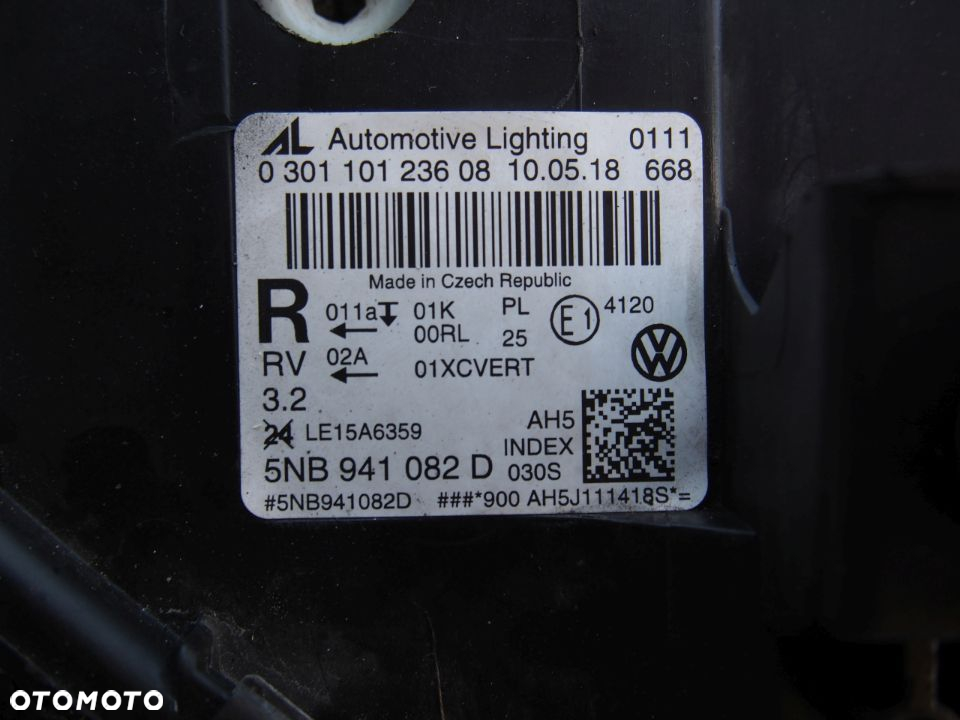 Image Volkswagen Tiguan Přední světlomet Pravé Světlo Fullled 2 II 15r VW 5NB - 5NB941082D