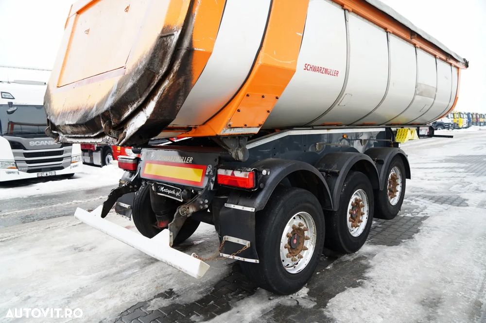 Schwarzmuller BASCĂLĂTOR TERMIC / PENTRU ASFALT / 25 m³ / BACĂLĂTOR / AXĂ RIDICATĂ / SAF / PRELATĂ ELECTRICĂ - 13