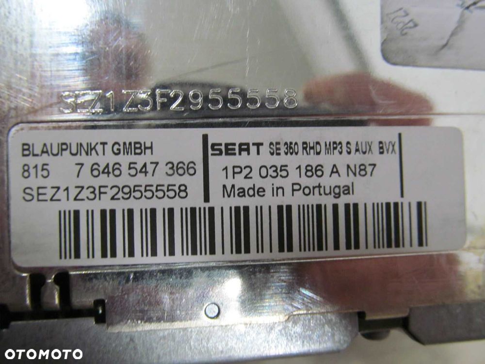 SEAT TOLEDO LEON II 05- RADIO 350 RHD MP3 1P2035186A - 7