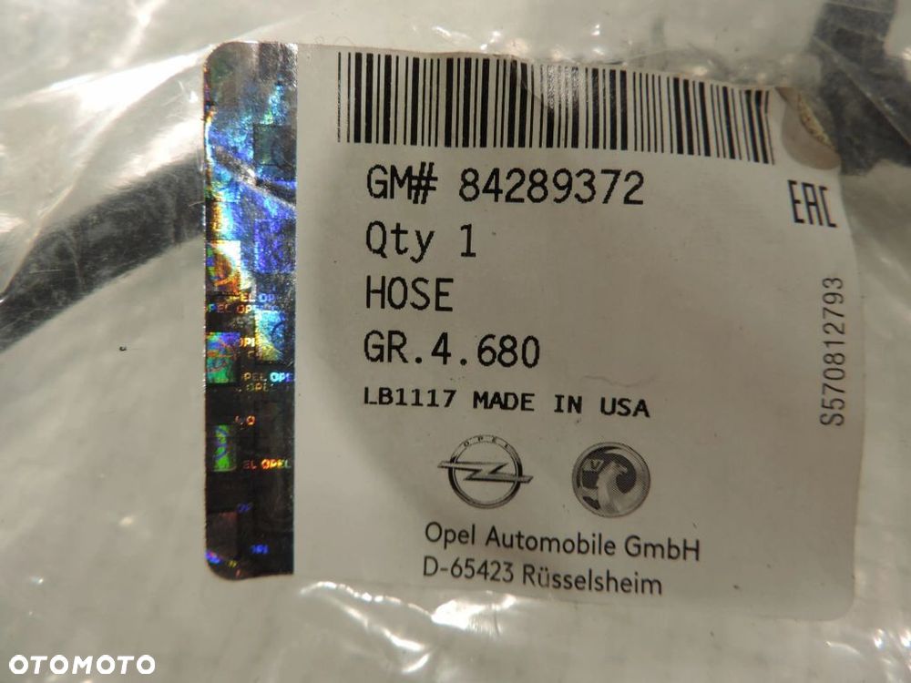 Przewód hamulcowy przedni prawy OPEL Insignia B 84289372 nowy oryginał - 4