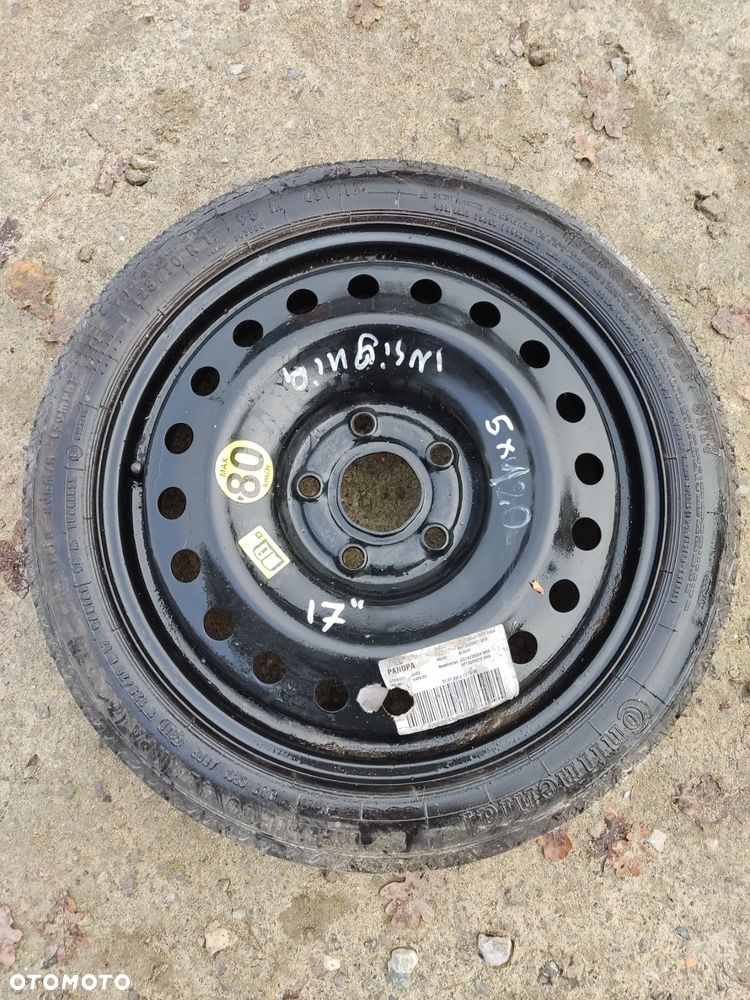 Koło dojazdowe zapasowe Opel Insignia 17 cali 5x120 125/70R17 - 1