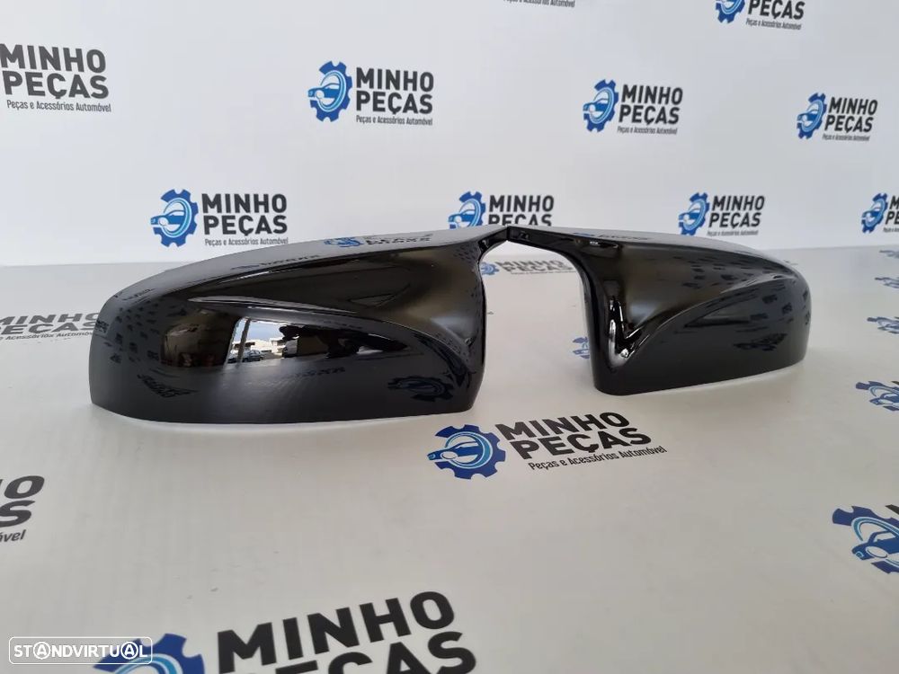 Capas de espelho BMW X5 (E70) X6 (E71) Preto Brilho Look M - 4
