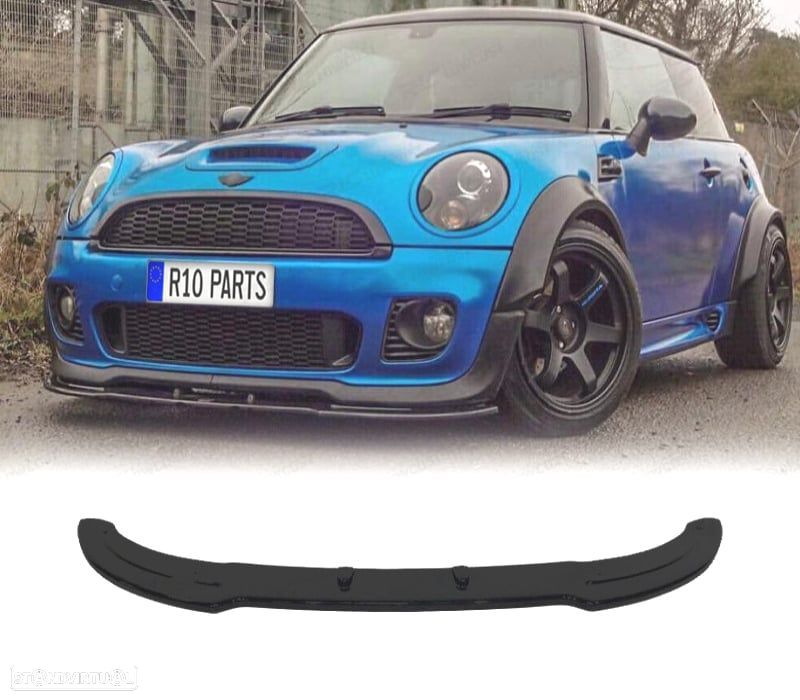 SPOILER LIP FRONTAL MINI R55 R56 R57 JCW PRETO - 1