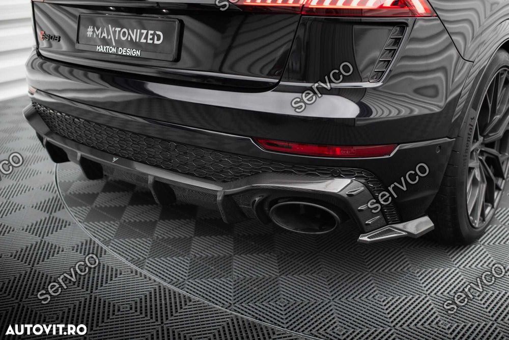 Prelungire difuzor bara spate Audi RSQ8 Mk1 2019- v10 - Maxton Carbon - 5