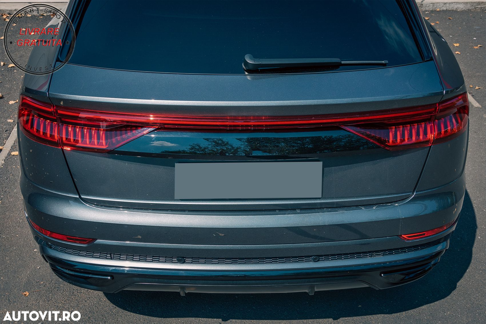 Difuzor Bara Spate Evacuare Dubla Audi Q8 S-Line (2018-2023) Evacuari Crom- livrare gratuita - 26