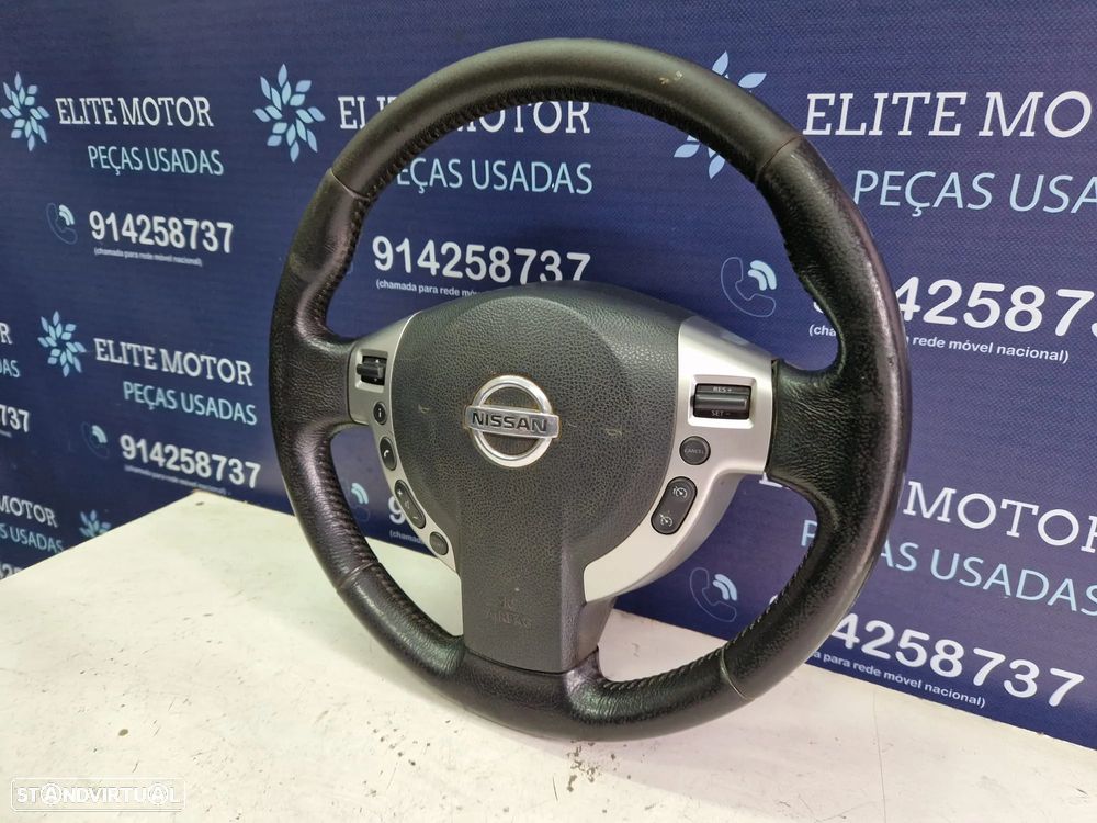Volante usado pele com airbag NISSAN QASHQAI J10 COMANDOS MULTIFUNÇÕES - 2