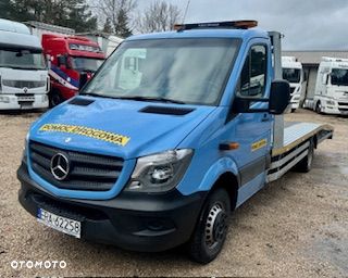 Mercedes-Benz SPRINTER 316CDI POMOC DROGOWA AUTOLAWETA AUTOMAT WCIĄGARKA BELKA OSWIETLENIOWA FULLLEDY NA PODUSZKACH KLIMA 2015r NA BLIŻNIAKACH NAJAZD DŁ:4.5m ŁADOWNOSĆ:1650kg DMC:3500kg - 4
