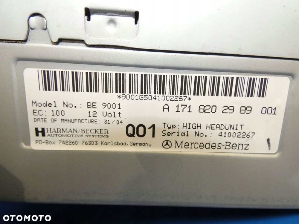 MERCEDES SLK W171 R171 RADIO NAWIGACJA MONITOR GPS - 4