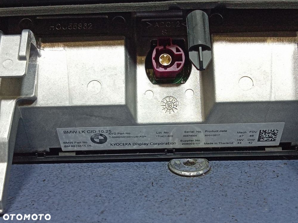 BMW 5 G30 G31 WYŚWIETLACZ EKRAN RADIA NAVI CID 10.25 6810511 - 4
