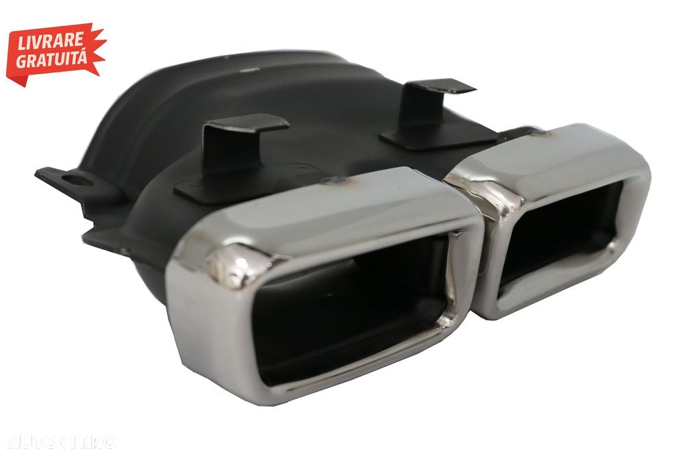 Difuzor Bara Spate cu Ornamente Evacuare Mercedes GLE W166 SUV Sport Line (2015-20- livrare gratuita - 10