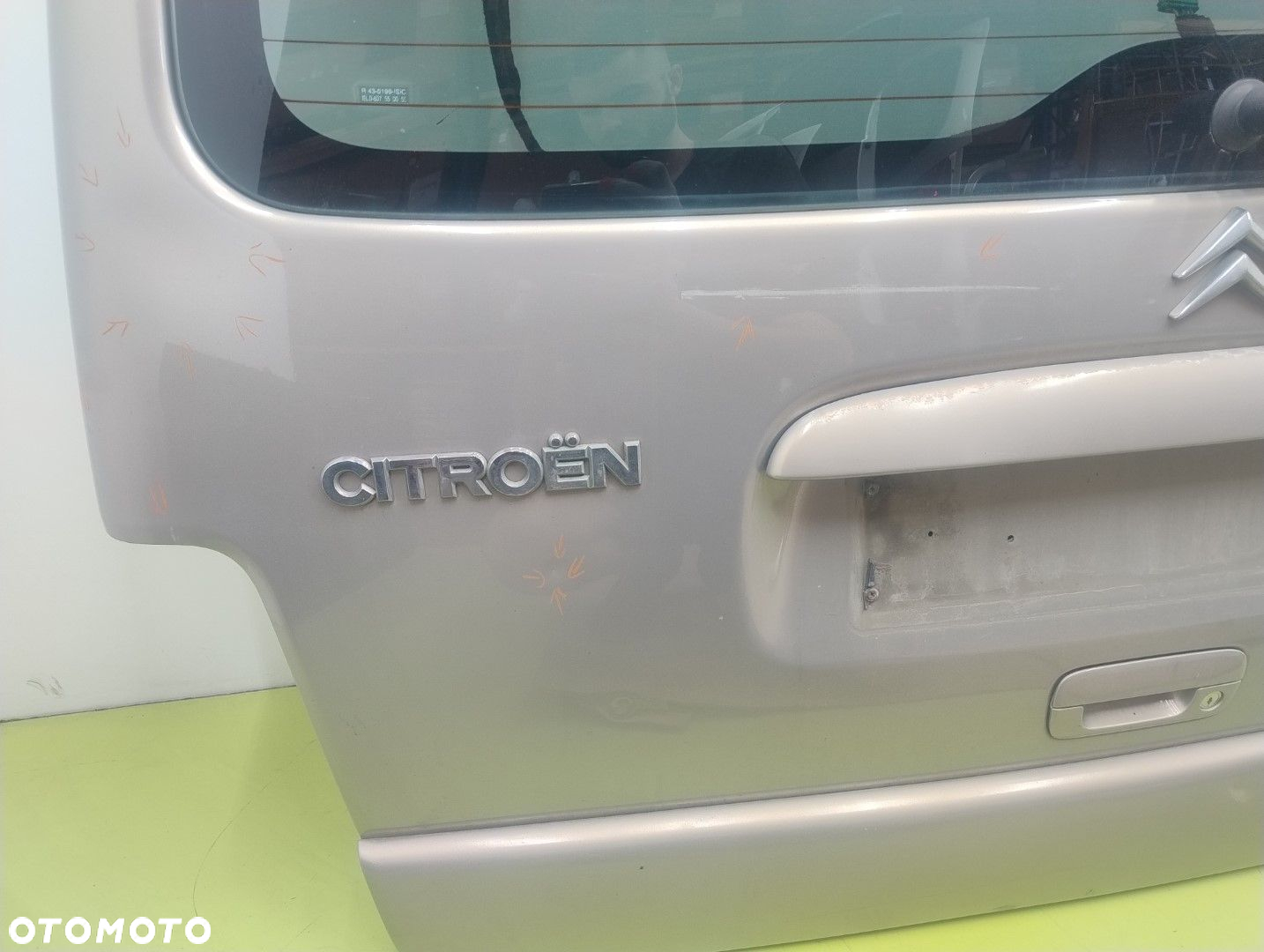 Klapa tył tylna BAGAŻNIKA CITROEN BERLINGO I 02-10 KDDC SZARA BEZ KOROZJI - 2